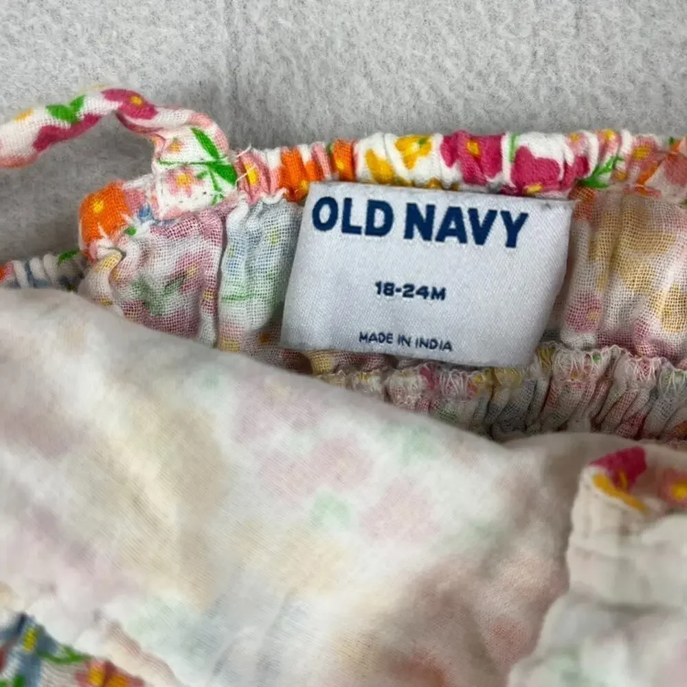 Old Navy Floral Print Tunic Dress Girls Size 18-24M